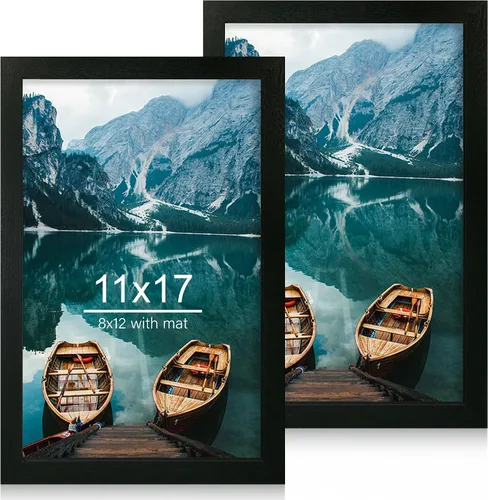 Vista 185 de Hongkee - Juego de 2 marcos de fotos, HK042515-MD5.5X8.5-BK(2PK)