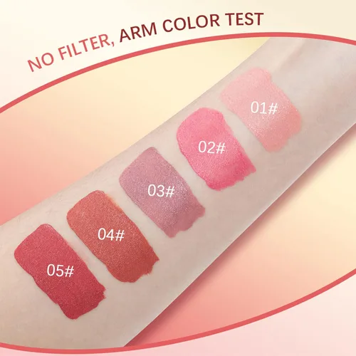 Vista 2 de Rubor líquido, acabado de terciopelo mate natural, rubor facial líquido crema suave para mejillas, maquillaje para tinte de piel, ligero y mezclable