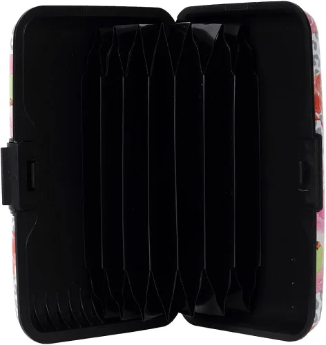 Vista 4 de Cartera de aluminio con bloqueo RFID delgado de metal para tarjetas de crédito
