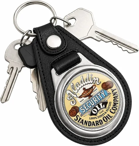 Vista 40 de Brotherhood Round Key Chain for Vintage Motor Oil, Petroleum, and