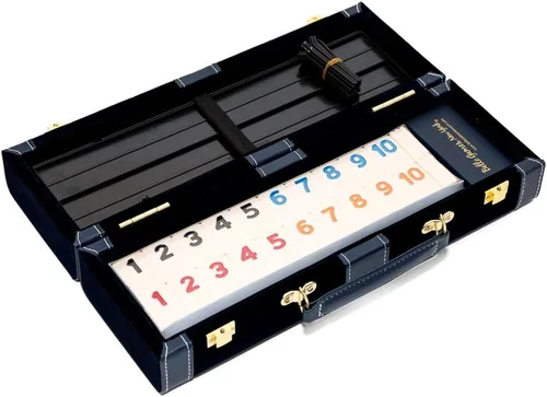 Vista 3 de Orchard Street Deluxe Designer Rummy Juego de juego con números grandes de tamaño estándar