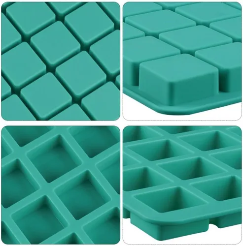 Vista 5 de Mity Rain Moldes de silicona cuadrados de trufa de chocolate y caramelo duro de 40 cavidades