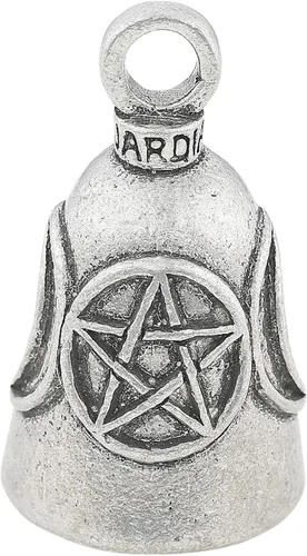Vista 16 de Campana de buena suerte contra el mal de ojo de Guardian Bell con llavero y bolsa de regalo de terciopelo negro Regalo de buena suerte de peltre