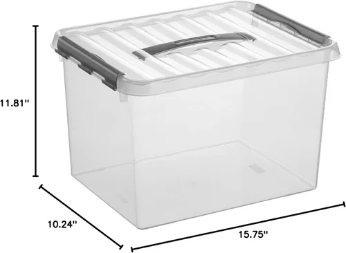 Vista 6 de Sunware 78800609 Q-Line - Caja de almacenamiento, transparente, 22 litros