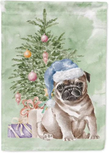Vista 25 de Caroline's Treasures CK8213GF Bulldog Inglés #2 Regalos de Navidad y árbol de jardín Bandera de buzón Bandera decorativa para patio exterior, patio