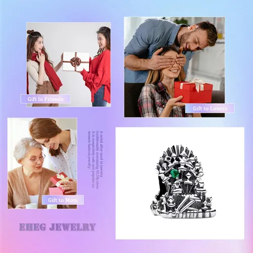 Vista 6 de polengju Games The Iron Throne Direwolf - Dijes para mujer, collar de plata de ley 925 con circonita cúbica 5A, colección de joyas para el día