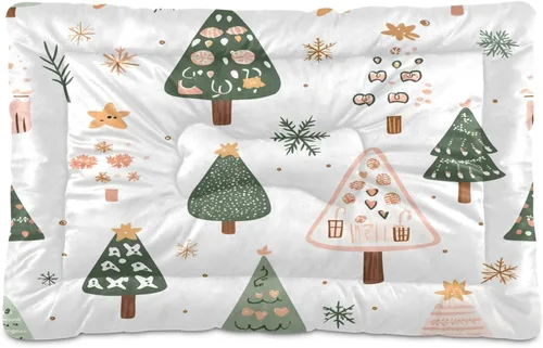 Vista 18 de Almohadilla de cama para mascotas con estampado de vaca 3D, tapete suave para cama de perro con parte inferior antideslizante, almohadilla de jaula