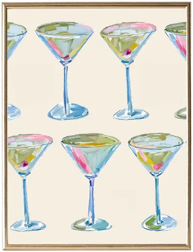 Vista 8 de Divertido arte de pared de cocina Servers In A Restaurant Poster Food Drinks Print Painting Vintage Pintura al óleo Impresiones Estéticas Retro