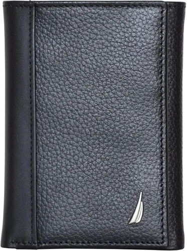 Vista 83 de Nautica Men's Trifold Wallet RFID Blocking Protection ID Window Card Slots Genuine Leather Durable