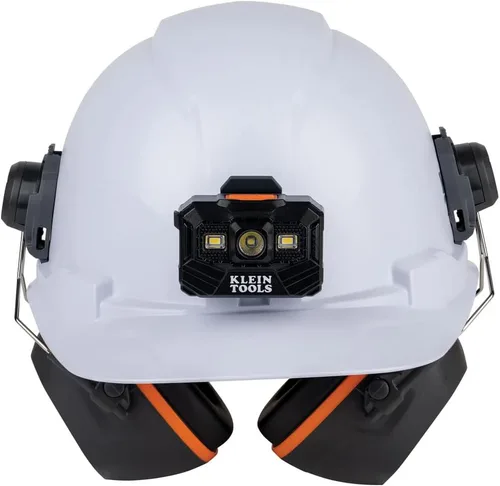 Vista 11 de Klein Tools 60532 orejeras con tapa y accesorio para casco de seguridad, 26dB NRR para construcción, fabricación, mantenimiento
