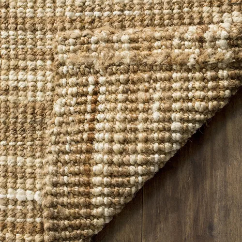 Vista 6 de SAFAVIEH Natural Fiber Collection - Alfombra decorativa de 3 x 5 pies, natural y crema, yute hecho a mano, ideal para zonas de alto tráfico