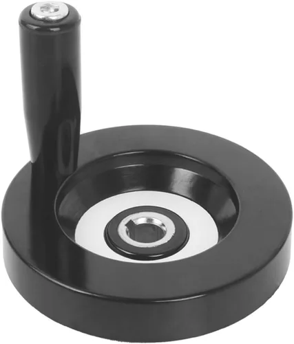 Vista 14 de Hand Wheel 63MM OD 8MM Mounting Hole Machine Key Fixing Bakelite Revolving Handle for Industrial Machinery