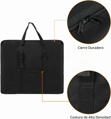 Vista 5 de REDCAMP Bolsa de almacenamiento plegable para mesa, negro, 66.04cmD x 12.7cmde ancho x 60.96