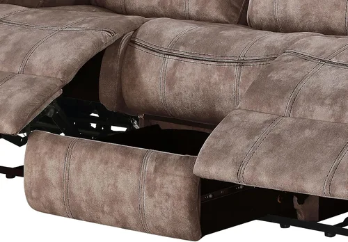 Vista 8 de ACME FURNITURE Zubaida Sofá (Glider & Motion) - Terciopelo chocolate de 2 tonos