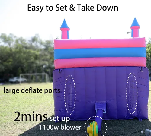 Vista 7 de Tobogán acuático de grado comercial de 21 pies de largo para niños y adultos, (doble tobogán) (PVC completo resistente)