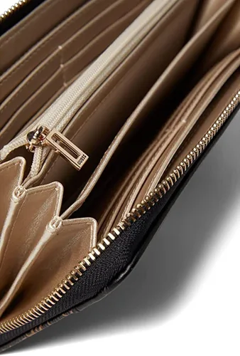 Vista 3 de GUESS Noelle Cartera grande con cremallera alrededor marrón, multicolor, talla única