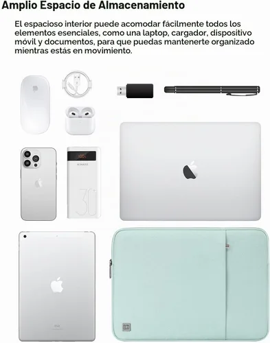 Vista 3 de DOMISO Funda para Laptop Funda Protectora Compatible con MacBook Air M4/A3241 2025 de 15 pulgadas, M3/A3114, M2/A2941, MacBook Pro A1990 A1707 de 15