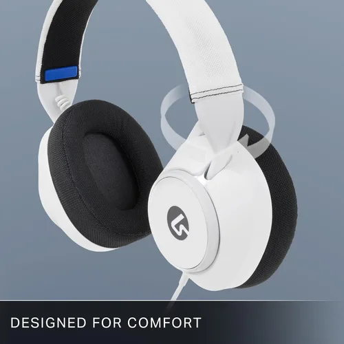 Vista 3 de LucidSound LS10P Gen 2 Wired Gaming Headset for PlayStation - White, Quick-Access Audio Controls, Designed for Comfort, Premium Audio, flip-to-Mute