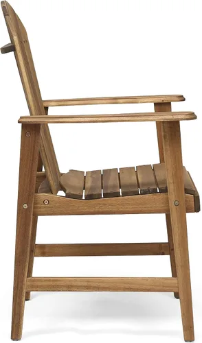 Vista 9 de Acacia Wood Adirondack Chairs: Classic Outdoor Seating for Patio & Garden - Natural Wood Set of 2 with 300lb Capacity & Easy Assembly