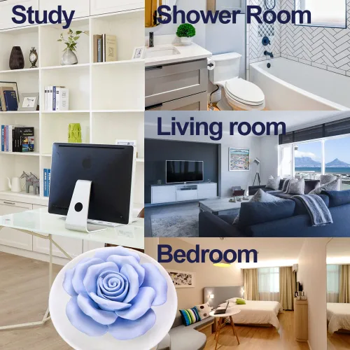 Vista 3 de Difusor pasivo de flores de aceite esencial - Difusores de aromaterapia de porcelana no eléctricos para habitación pequeña mini, decorativo