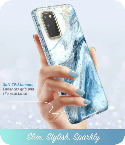 Vista 3 de i-Blason Cosmo Series - Carcasa para Samsung Galaxy S20 5G (versión 2020), diseño protector contra golpes, delgado y elegante sin protector