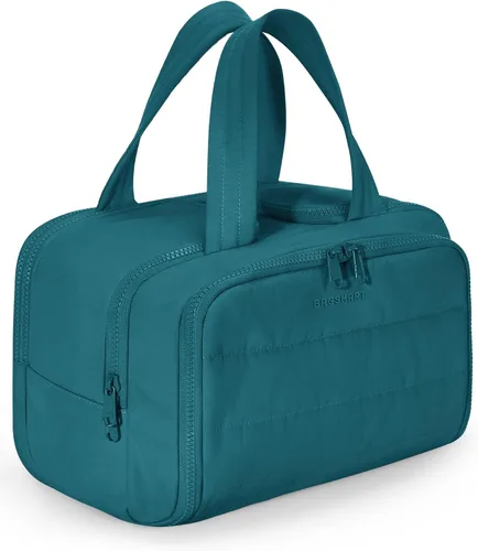 Vista 29 de BAGSMART Bolsa de Aseo de Viaje, Bolsa de Aseo Resistente para Mujeres, Bolsas de Aseo Ampliamente Abiertas y Esponjosas para Viajar, Organizador