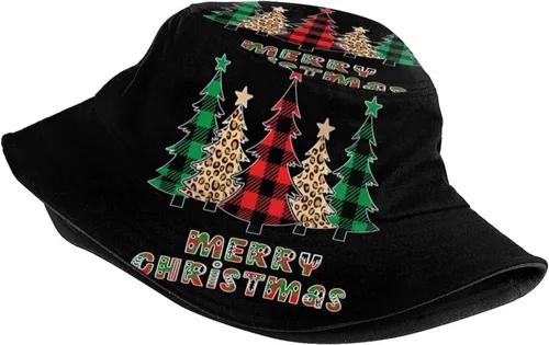 Vista 2 de Sombrero de pescador de Feliz Navidad, sombrero de sol, gorra de pescador para hombres y mujeres, Navidad, Año Nuevo, fiesta festiva