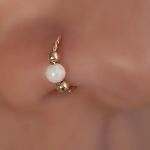 Vista 2 de Anillos de nariz - Plata y oro - Opal CutWire