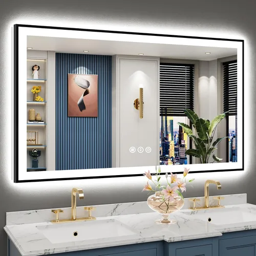 Vista 103 de 24x32 LED Bathroom Mirror, Backlit & Front Lit Lighted Mirror Retroiluminado+luz frontal