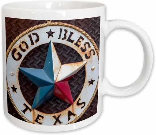 Vista 12 de 3dRose Lone star of Texas Emblem, Austin, Texas, Estados Unidos, taza negra de dos tonos de 11 oz Negro