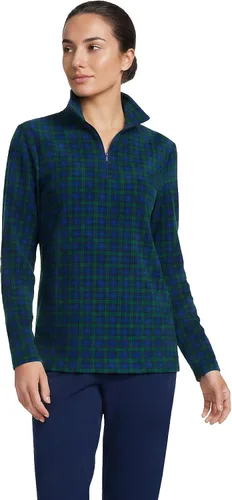 Vista 12 de Lands' End - Sudadera de vellón con cremallera de un cuarto, para todo tipo de clima Camello claro/marrón jengibre rico