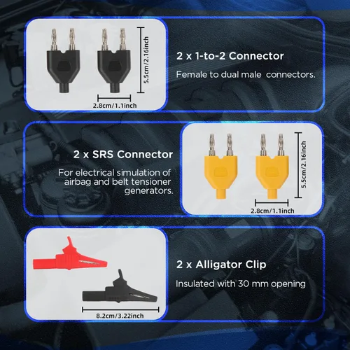 Vista 6 de Kit de 48 piezas de cables de prueba de circuito automotriz, cables de desconexión eléctrica, kit automotriz, herramientas de diagnóstico automático