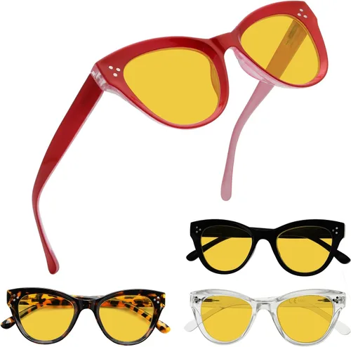 Vista 9 de Eyekepper Paquete de 4 lentes con diseño de ojo de gato de gran tamaño para mujer Lupa para mujer, elegantes lentes de lectura para mujer
