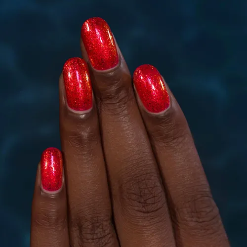 Vista 4 de ILNP Ariel - Esmalte de uñas Vivid Lobster Red Shimmer