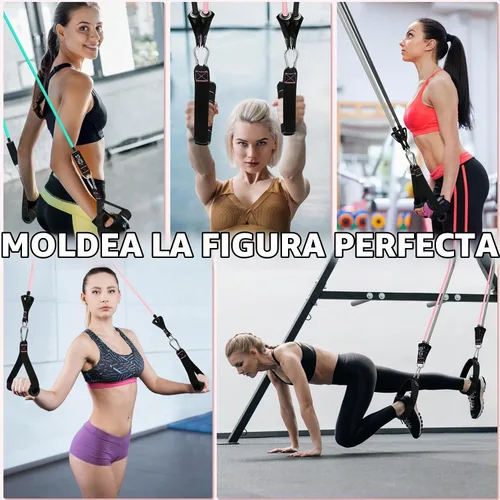 Vista 6 de Aihoye Bandas de resistencia para entrenamiento, bandas de ejercicio con asas, bandas elásticas para ejercicio, bandas de entrenamiento con anclajes