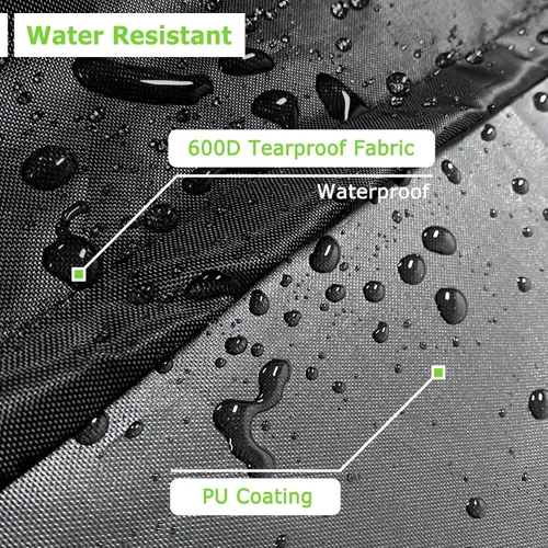 Vista 3 de Fundas para muebles de patio impermeables, resistentes 600D, fundas para muebles de exterior para sofá seccional exterior, resistente al desgarro