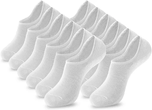 Vista 11 de 6/12 pares de calcetines de algodón de corte bajo para hombres y mujeres Multi