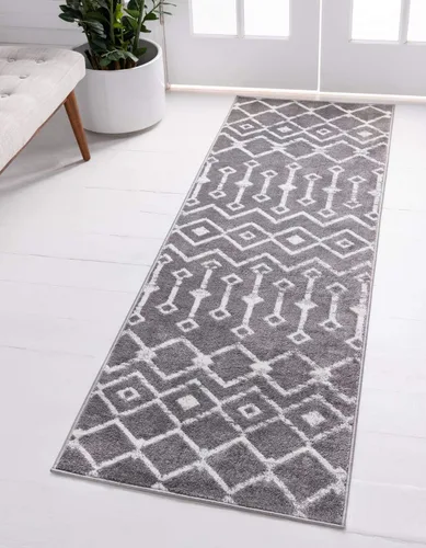 Vista 18 de Unique Loom Enrejado Marroquí Colección Trellis Geométrica Transicional Beige/Marfil Alfombra Área (10 pies 8 pulgadas x 16 pies 5 pulgadas)