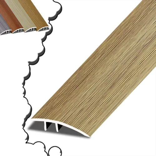 Vista 18 de NILZA Door Threshold Strip Wood Floor Transition Strip 36in Threshold Transition Strips, Metal Threshold Reducer Ramp, Suitable for Height of Oak