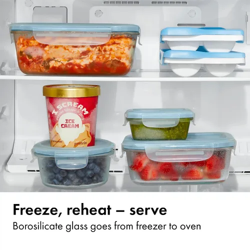 Vista 3 de OXO Good Grips Smart Seal 1-Cup Glass Food Storage Container - Arctic Blue
