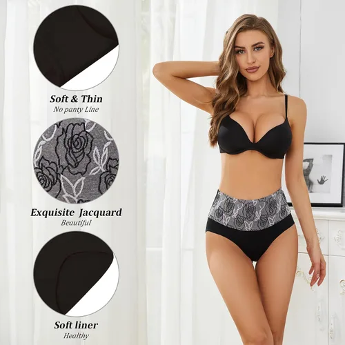 Vista 7 de Ropa interior para mujer, cintura alta, control de abdomen, sección C, ropa interior de recuperación