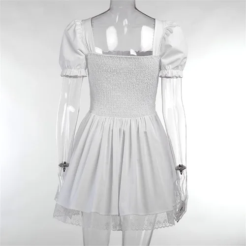 Vista 5 de Minivestido gótico punk para mujer, Y2K E Girl Fairycore Grunge estético Halloween