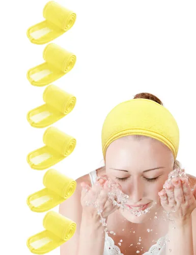 Vista 11 de EUICAE Diadema de spa, paquete de 5 toallas negras para la cabeza, antideslizantes, elásticas, lavables para maquillaje, lavado facial, tratamiento