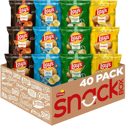 Vista 8 de Papas fritas con sabor a barbacoa de Lay's, bolsas de 1 oz, (paquete de 40) (el embalaje y la fórmula pueden variar)