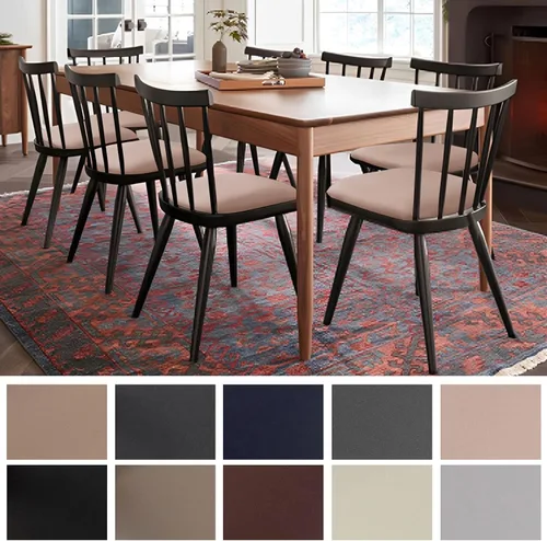 Vista 3 de Genina Juego de 6 fundas de asiento impermeables de piel sintética para sillas de comedor, fundas de asiento de silla, fundas de asiento elásticas