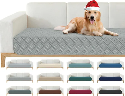Vista 35 de Manta Impermeable para Sofá para Perros 2026 (30"x53") Cómoda Alfombrilla de Sofá de Dos Plazas para Mascotas con Respaldo Antideslizante, Forro