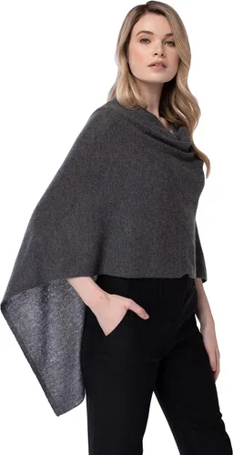 Vista 29 de CLAUDIA NICHOLE by Alashan Poncho estilo vestido, 100% cachemira Ejército/1032