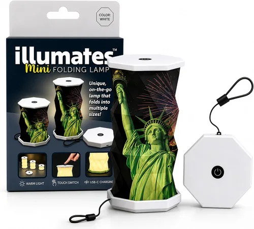 Vista 19 de Origami - Lámpara de escritorio LED plegable expandible – USB recargable y portátil – Luz de control táctil regulable con altura ajustable de hasta