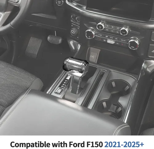 Vista 3 de Cubierta de la perilla de la palanca de cambios compatible con Ford F150 2021-2025+ (bronce)