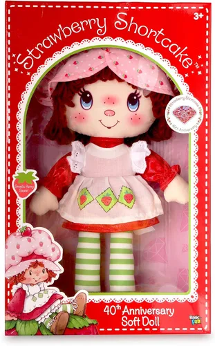 Vista 4 de Strawberry Shortcake Retro Classic - Muñeca suave, para niños de 3 años en adelante, los estilos pueden variar
